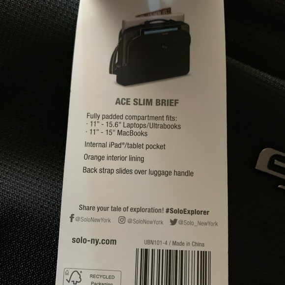 SOLO New York ace slim briefcase - Picture 6 of 15